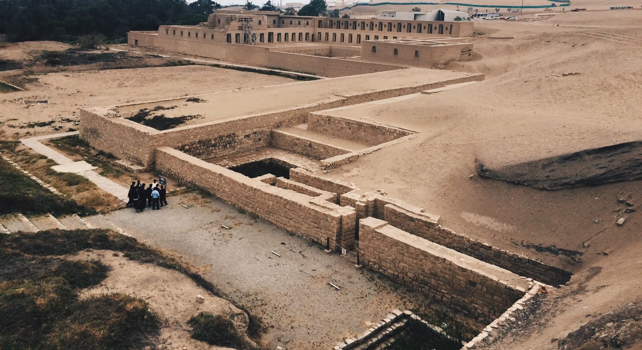 Adobe walls of the Acllahuasi at Pachacamac